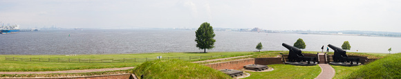 View from Fort McHenry toward the ocean Panorama